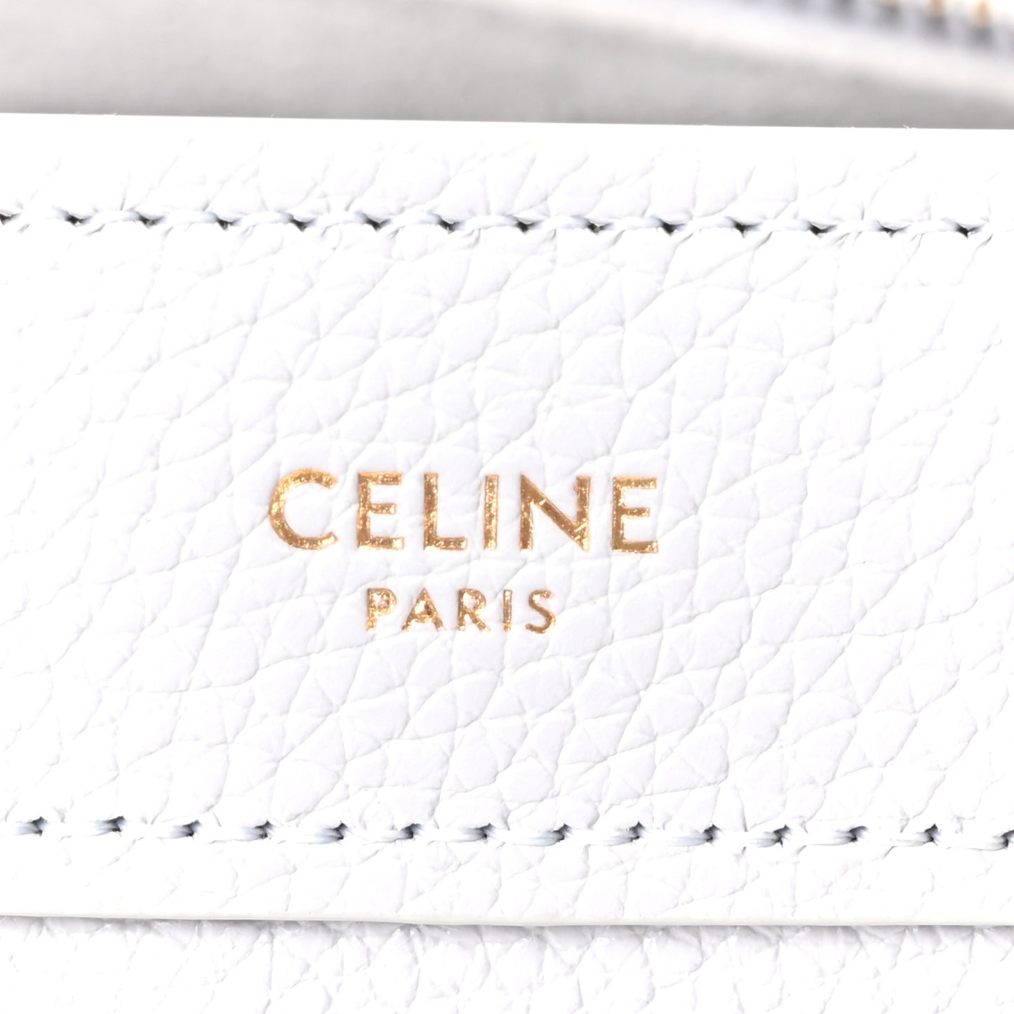 Drummed Calfskin Nano Luggage Pearl Blue