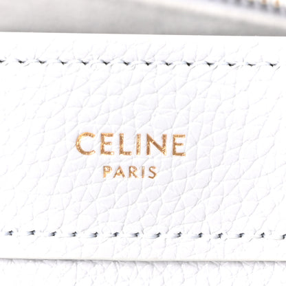 Celine Drummed Calfskin Nano Luggage Pearl Blue 6 of 10