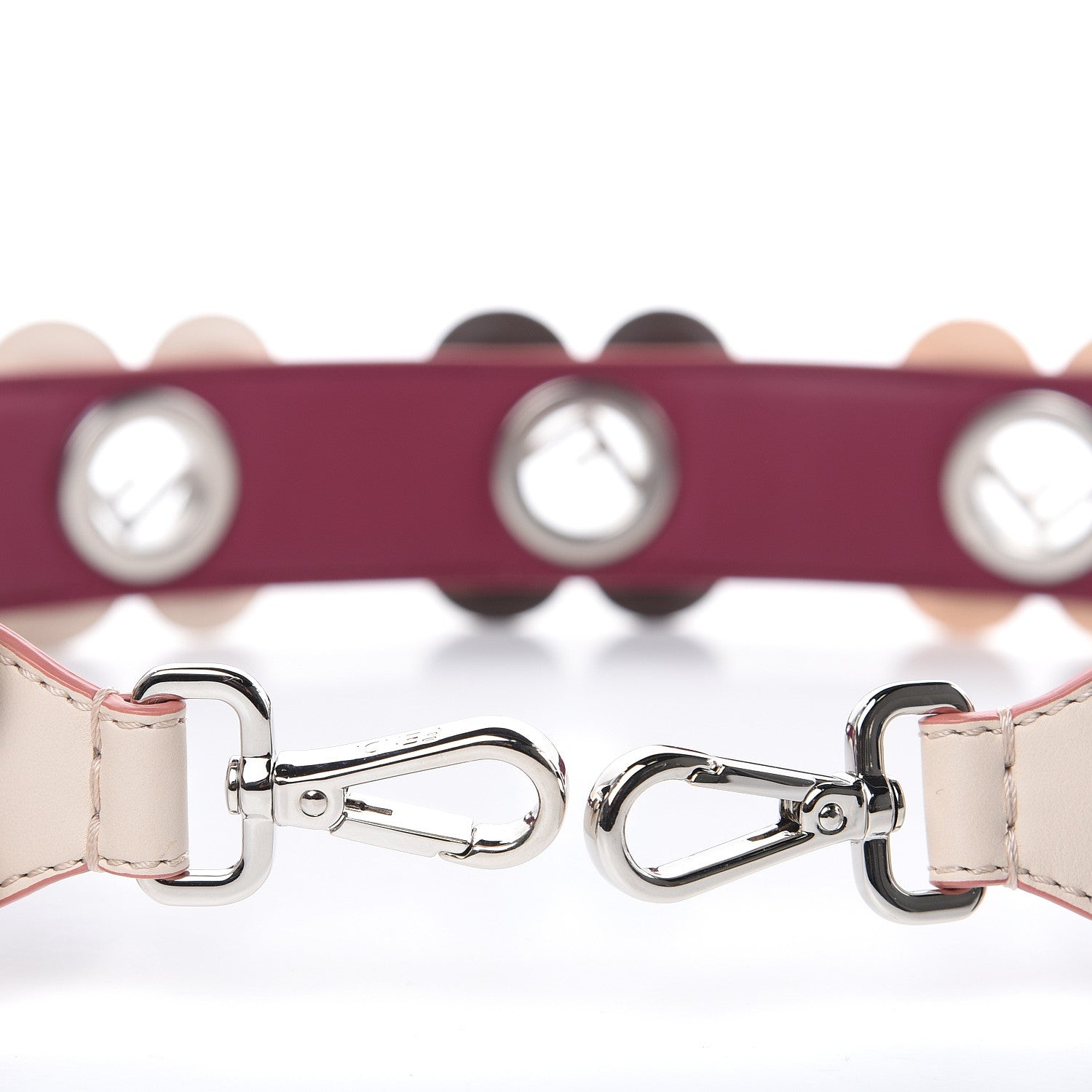 Fendi Calfskin F is Studded Flower Strap You Camelia 3 of 5