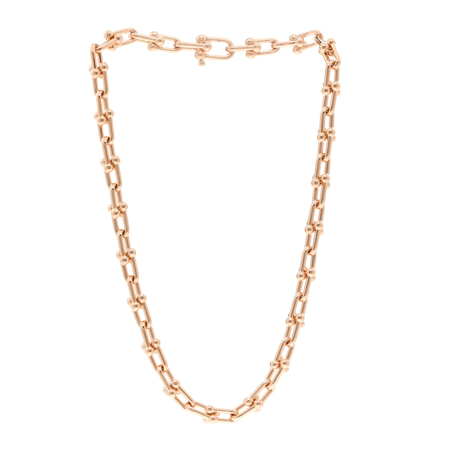 Tiffany 18K Rose Gold Medium HardWear Link Necklace 3 of 4
