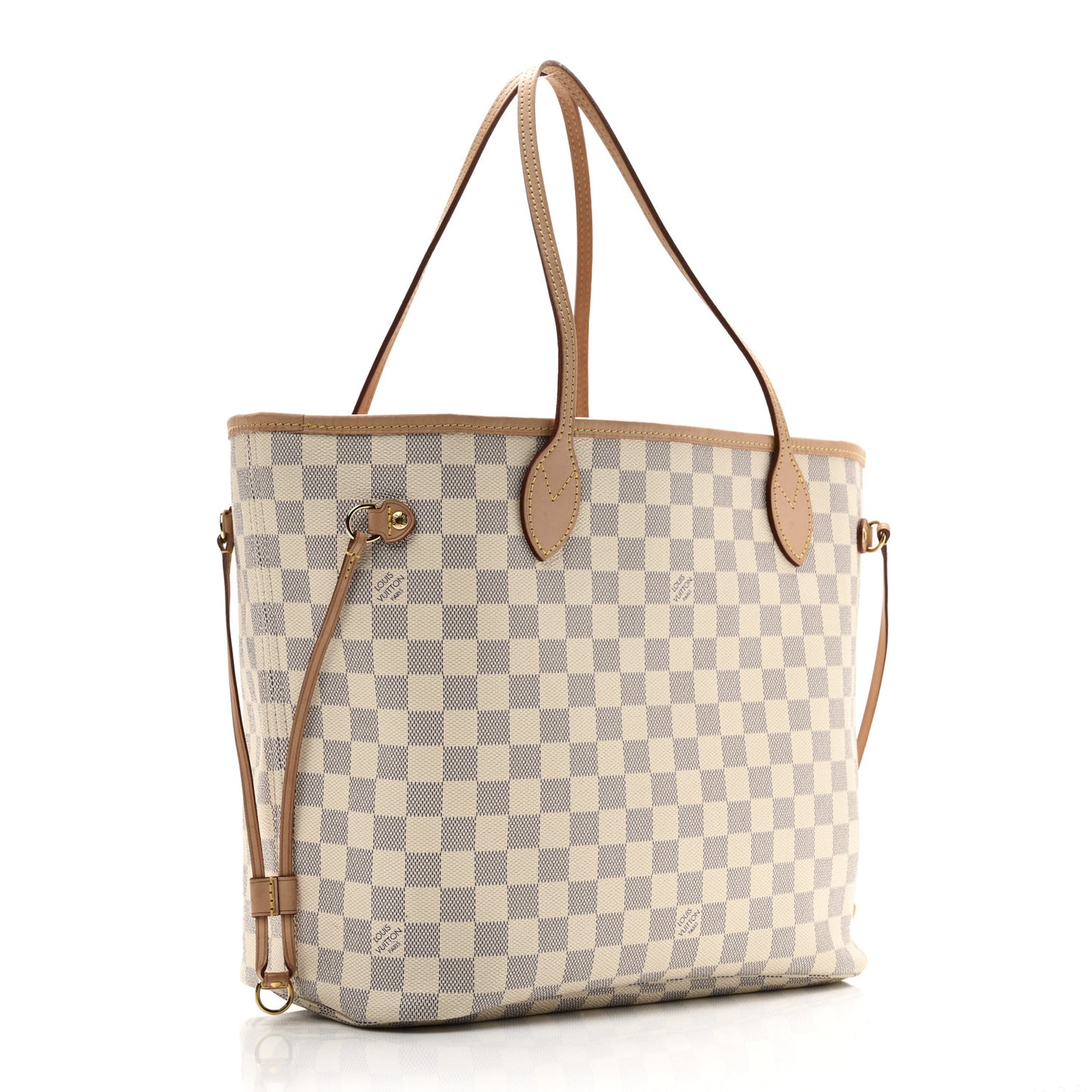 Damier Azur Neo Neverfull MM Rose Ballerine
