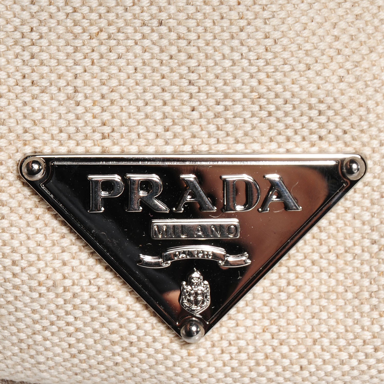 Prada Canvas Mistolino Medium Crystal Cluster Frame Bag Naturale 16 of 18