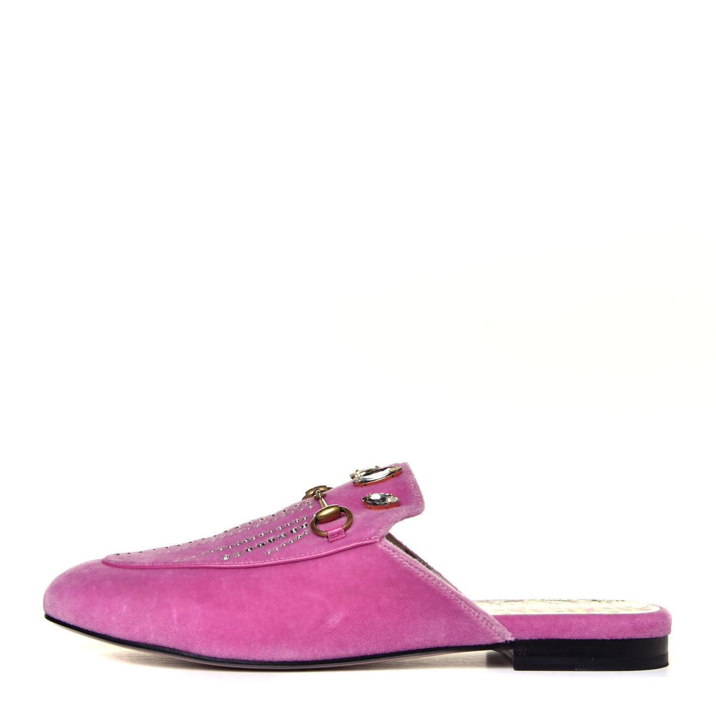 Velvet Marquise Crystals Womens Princetown Slippers 40 Malva Dark Malva