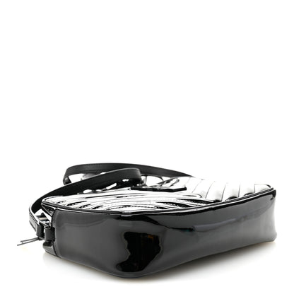 Saint Laurent Patent Calfskin Matelasse Monogram Lou Camera Bag Black 4 of 10