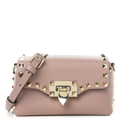 Valentino Garavani Calfskin Mini Rockstud Crossbody Bag Poudre 1 of 11