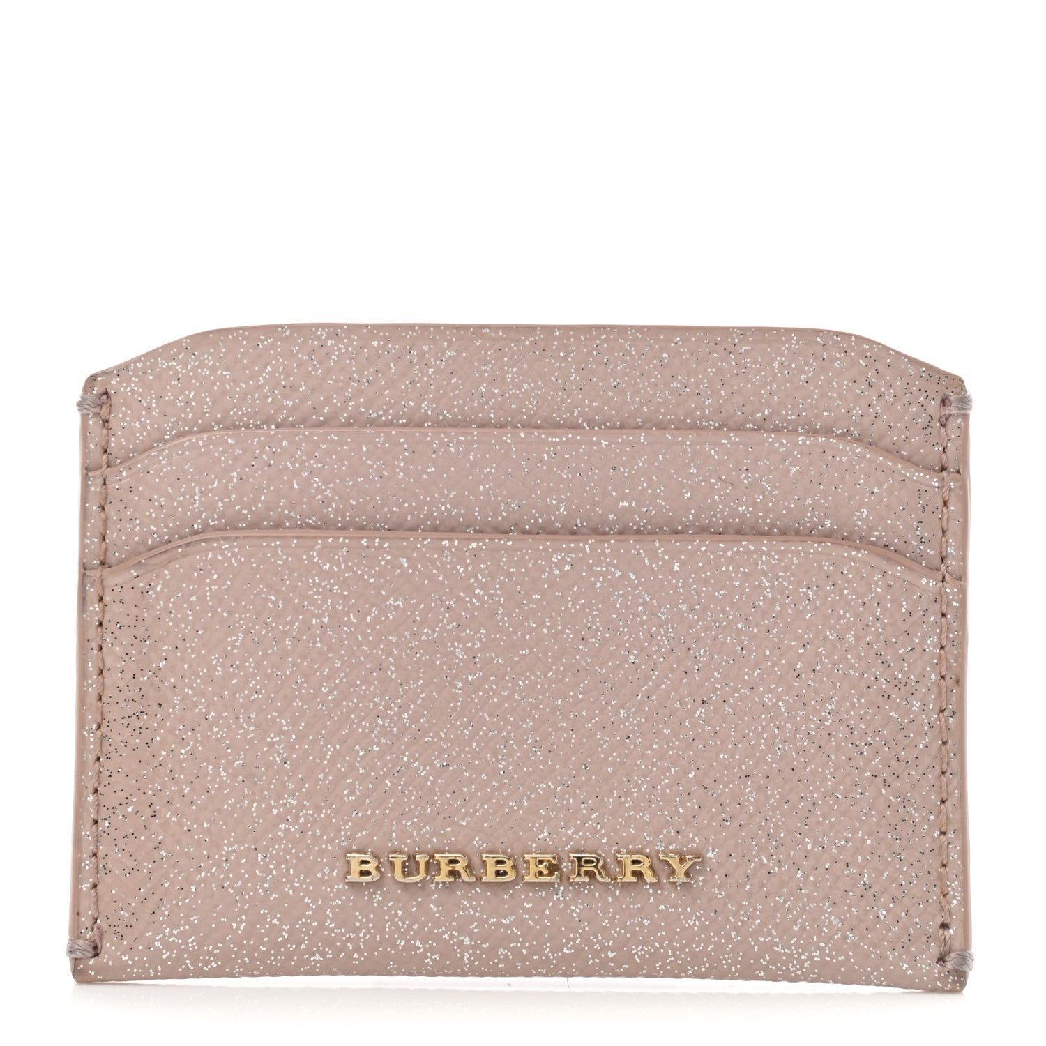 Burberry Grainy Calfskin Glitter Card Holder Pink 1 of 8