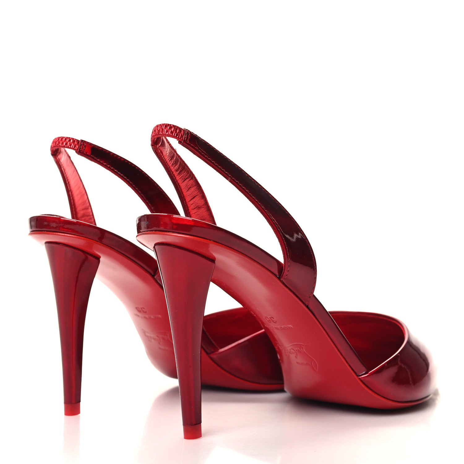 Christian Louboutin Patent Psychic Astrid Sling 85 Pumps 38 Loubi 4 of 8