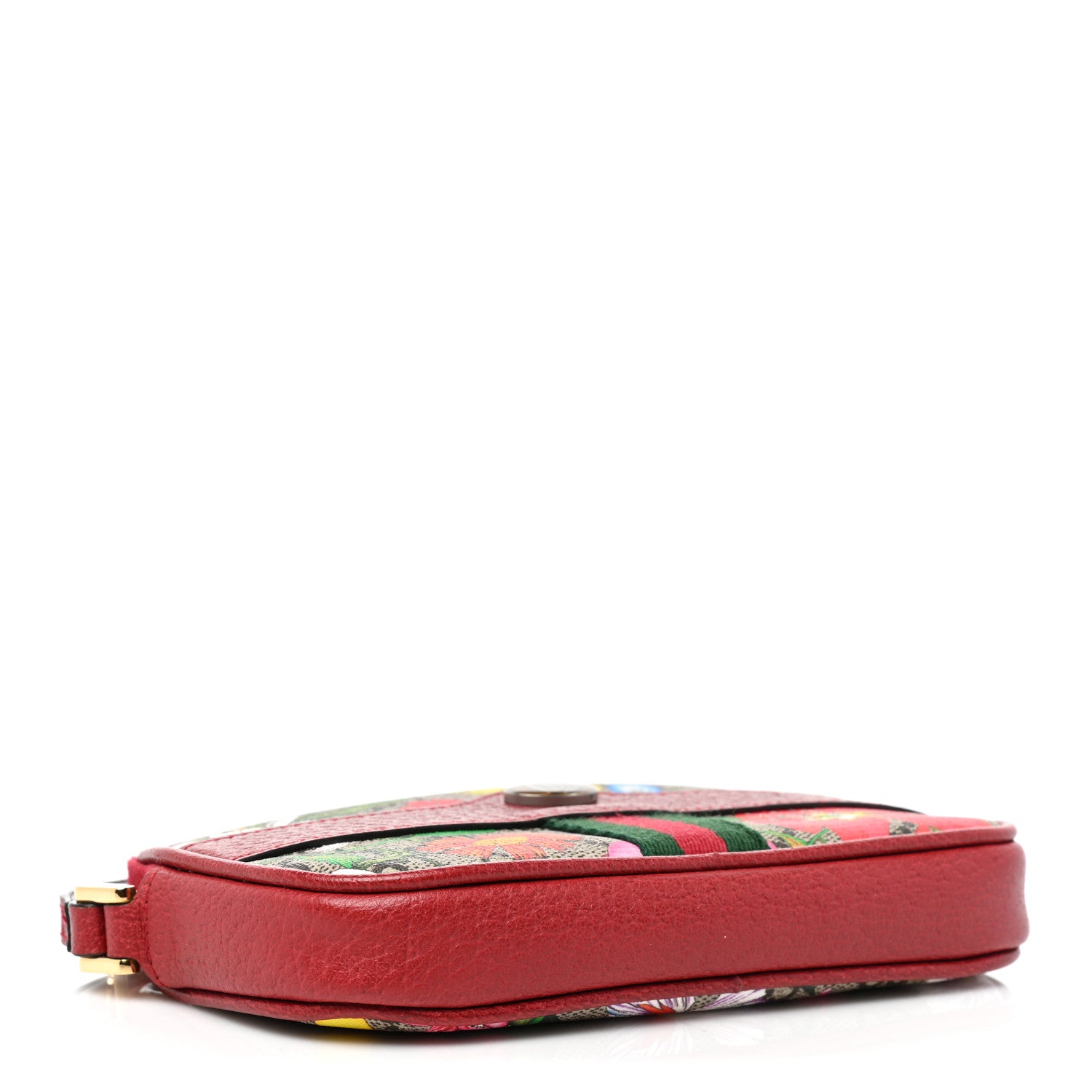 Gucci GG Supreme Monogram Flora Web Ophidia Wristlet Bag Red 3 of 7
