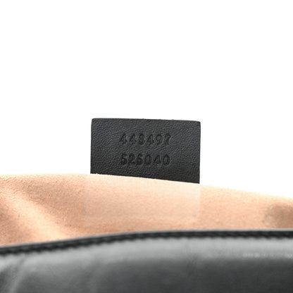 Gucci Calfskin Matelasse Small GG Marmont Shoulder Bag Black 7 of 17