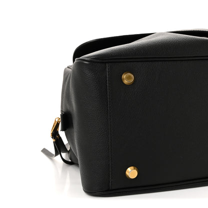 Balenciaga Grained Calfskin Medium Carrie Bowling Bag Black 8 of 9