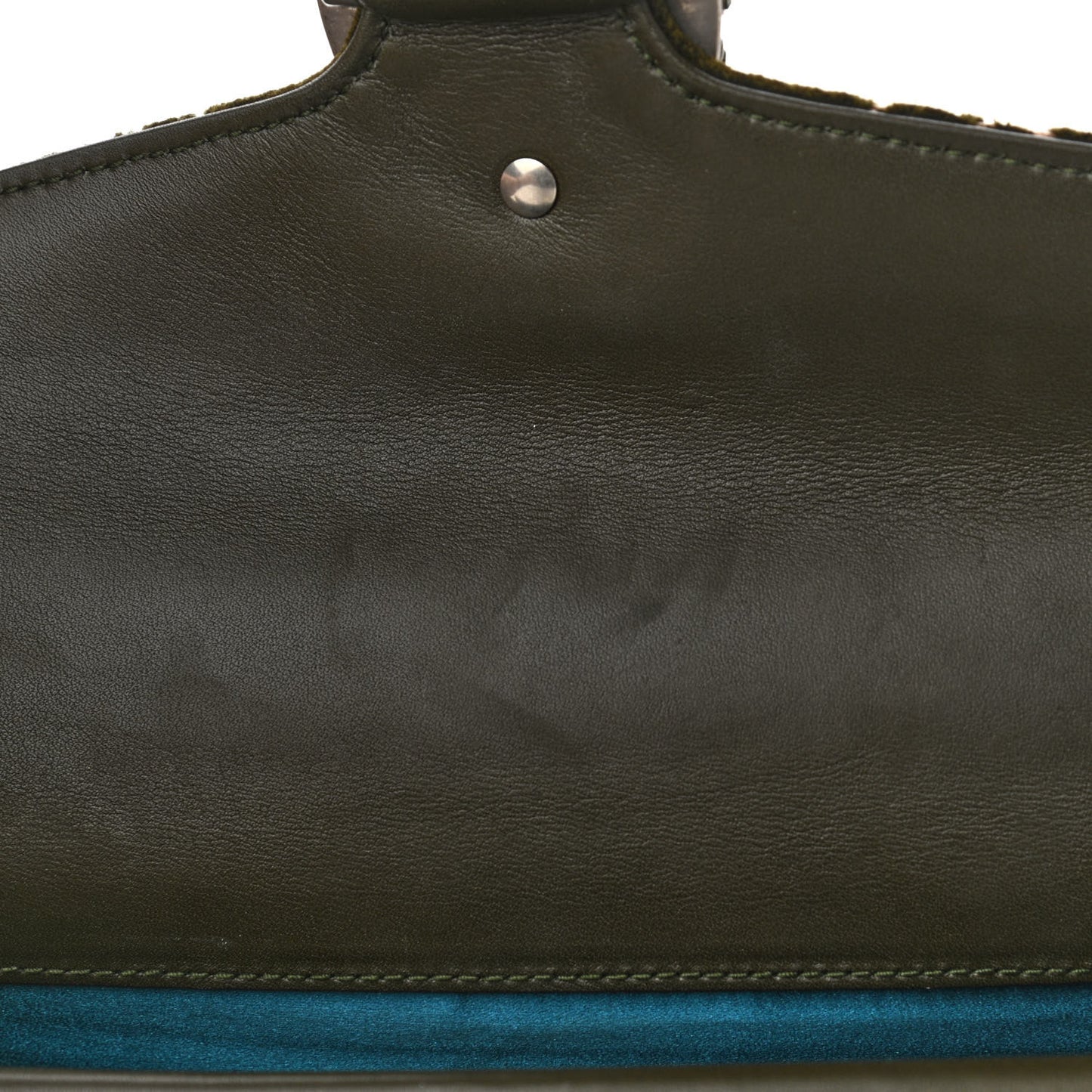 Velvet Moon Calfskin Crystal GG Monogram Small Dionysus Shoulder Bag Dark Olive Rose Gold