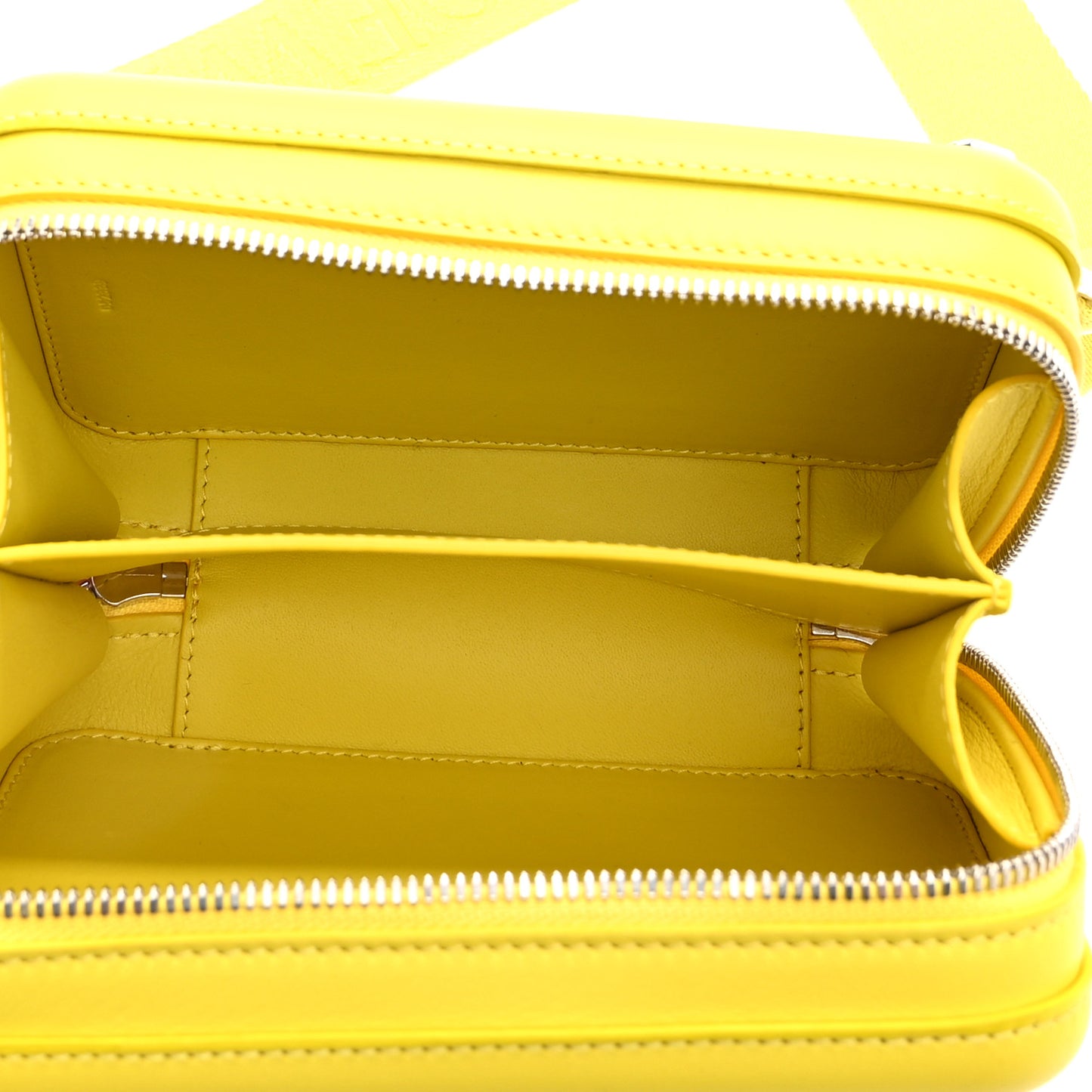 Calfskin Molded Sling Crossbody Bag Yellow