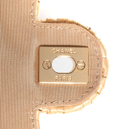 Chanel Woven Straw Mini Flap Beige 8 of 8