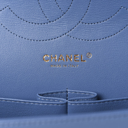 Chanel Caviar Quilted Jumbo Double Flap Blue 8 of 10