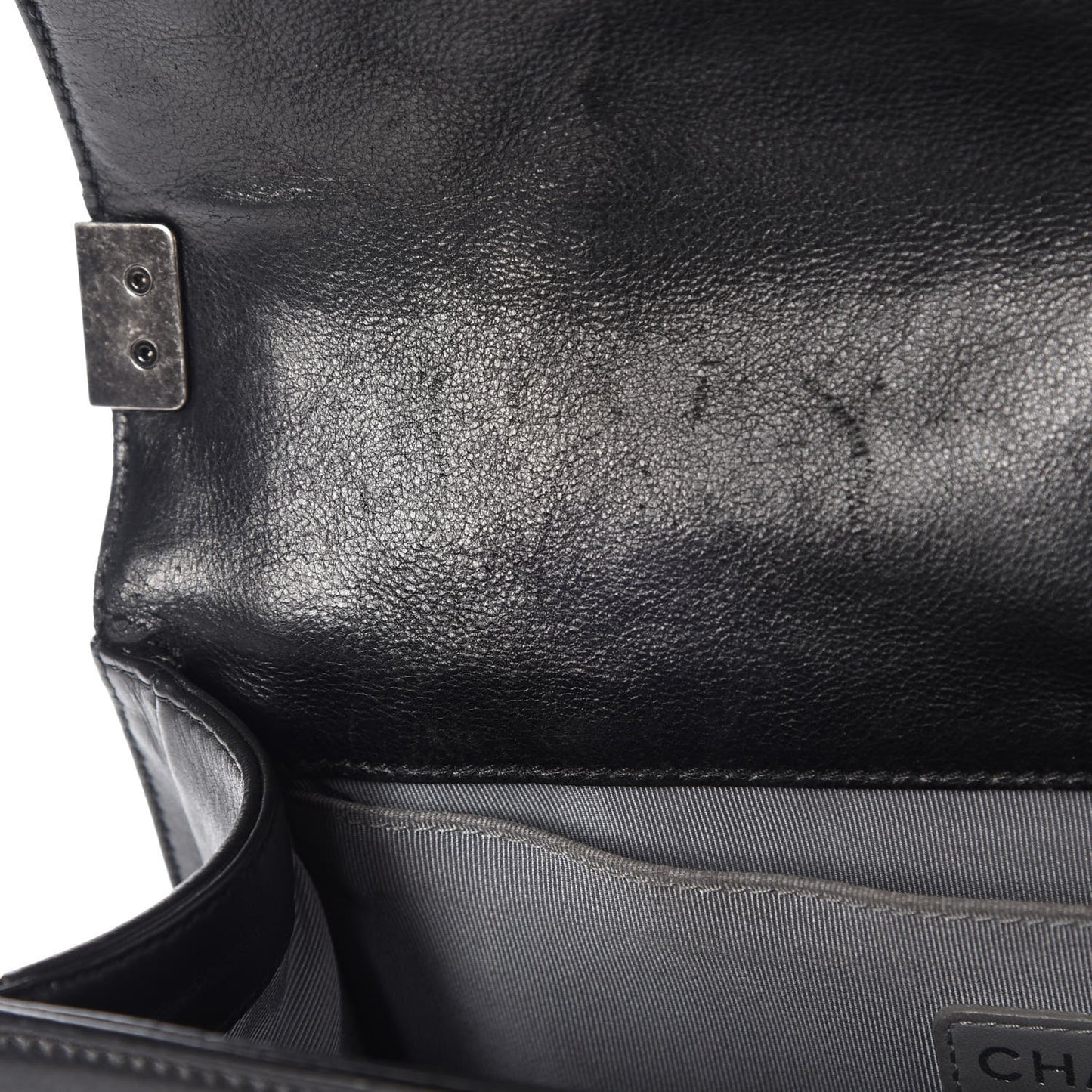 Calfskin Quilted Medium Boy Flap Black