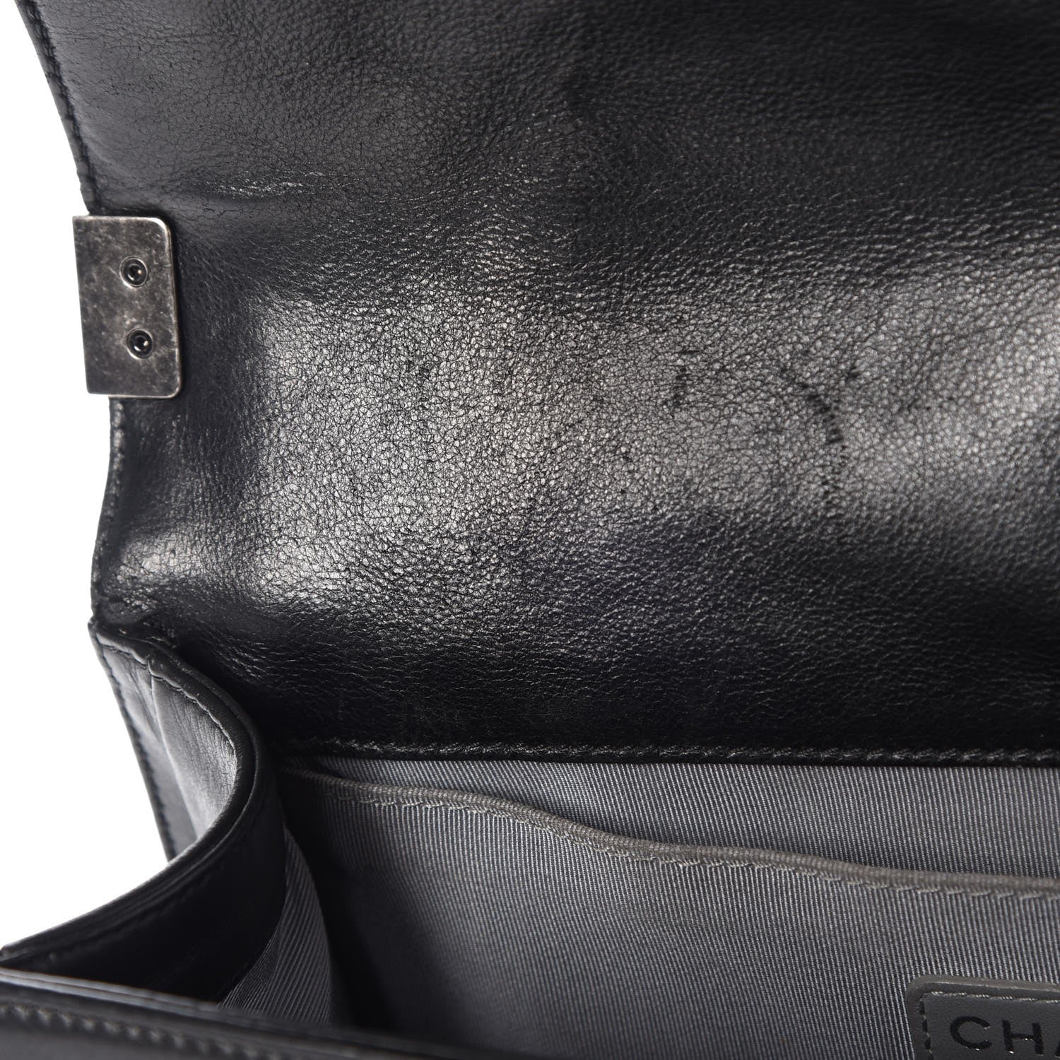 Chanel Calfskin Quilted Medium Boy Flap Black 12 of 13