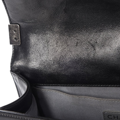 Chanel Calfskin Quilted Medium Boy Flap Black 12 of 13