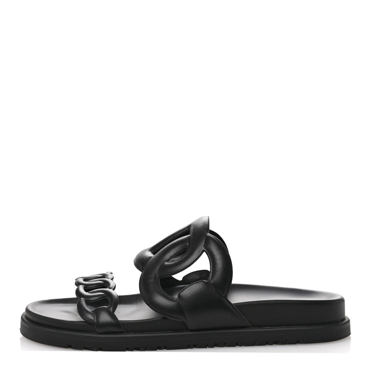 Hermes Nappa Extra Sandals 35.5 Black 1 of 10