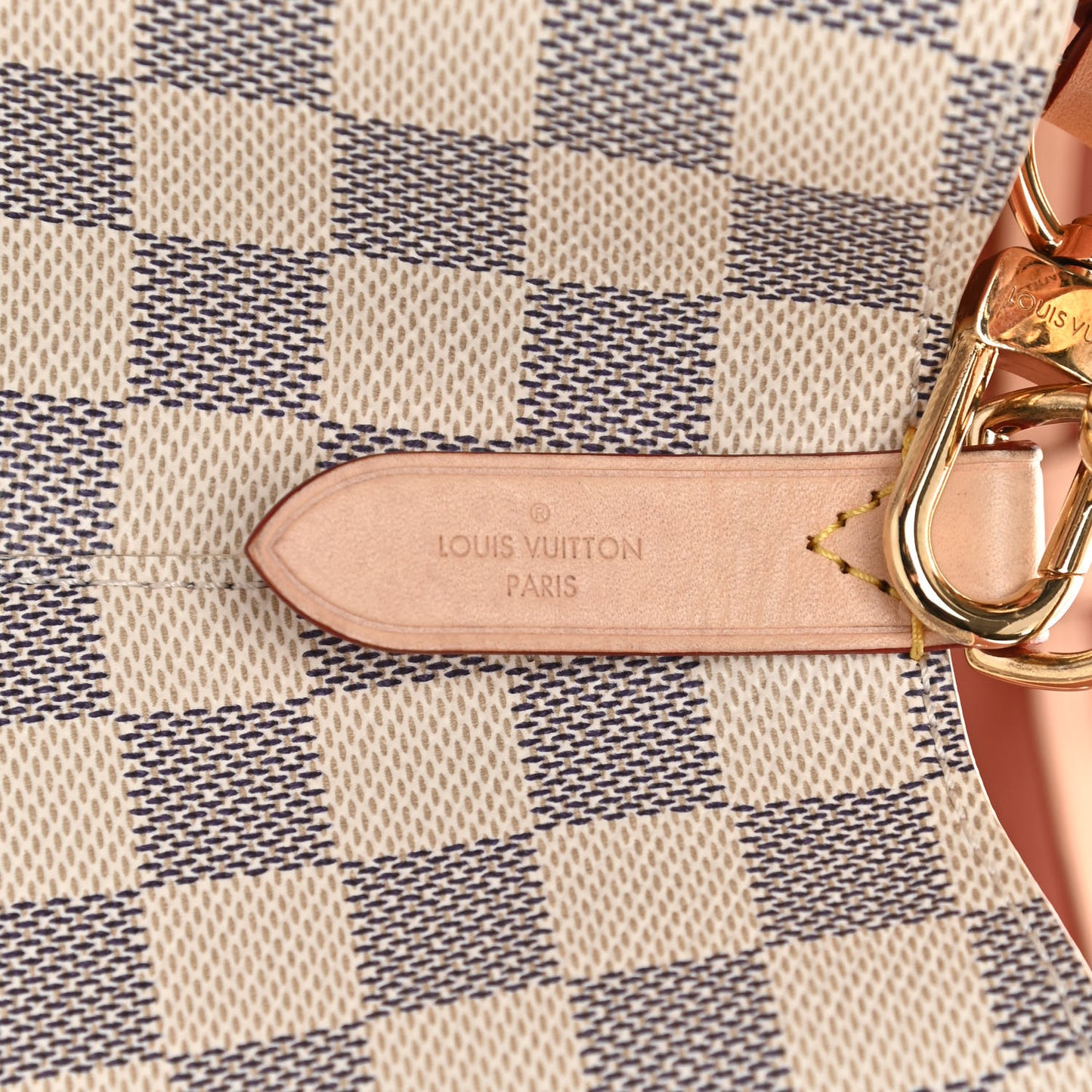 Damier Azur Braided Neonoe MM Peach Cream