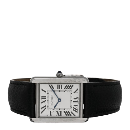 Cartier Stainless Steel Calfskin 27mm Tank Solo Quartz Watch 2 of 5