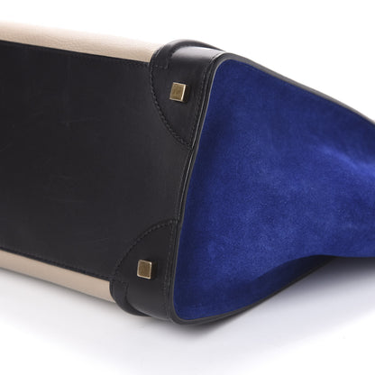 Celine Elephant Calfskin Suede Mini Tri-Color Luggage Sand 9 of 9