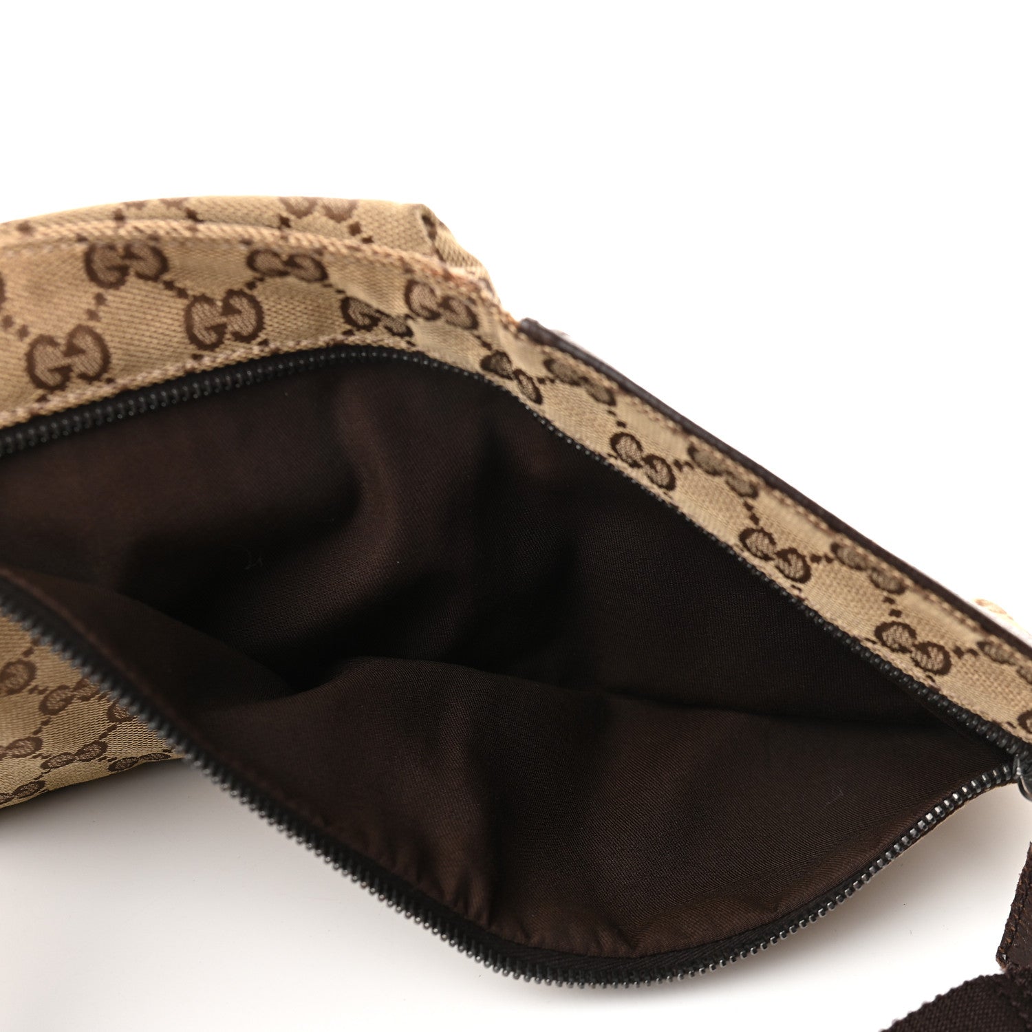 Gucci GG Monogram Double Pocket Belt Bag Dark Brown 5 of 9