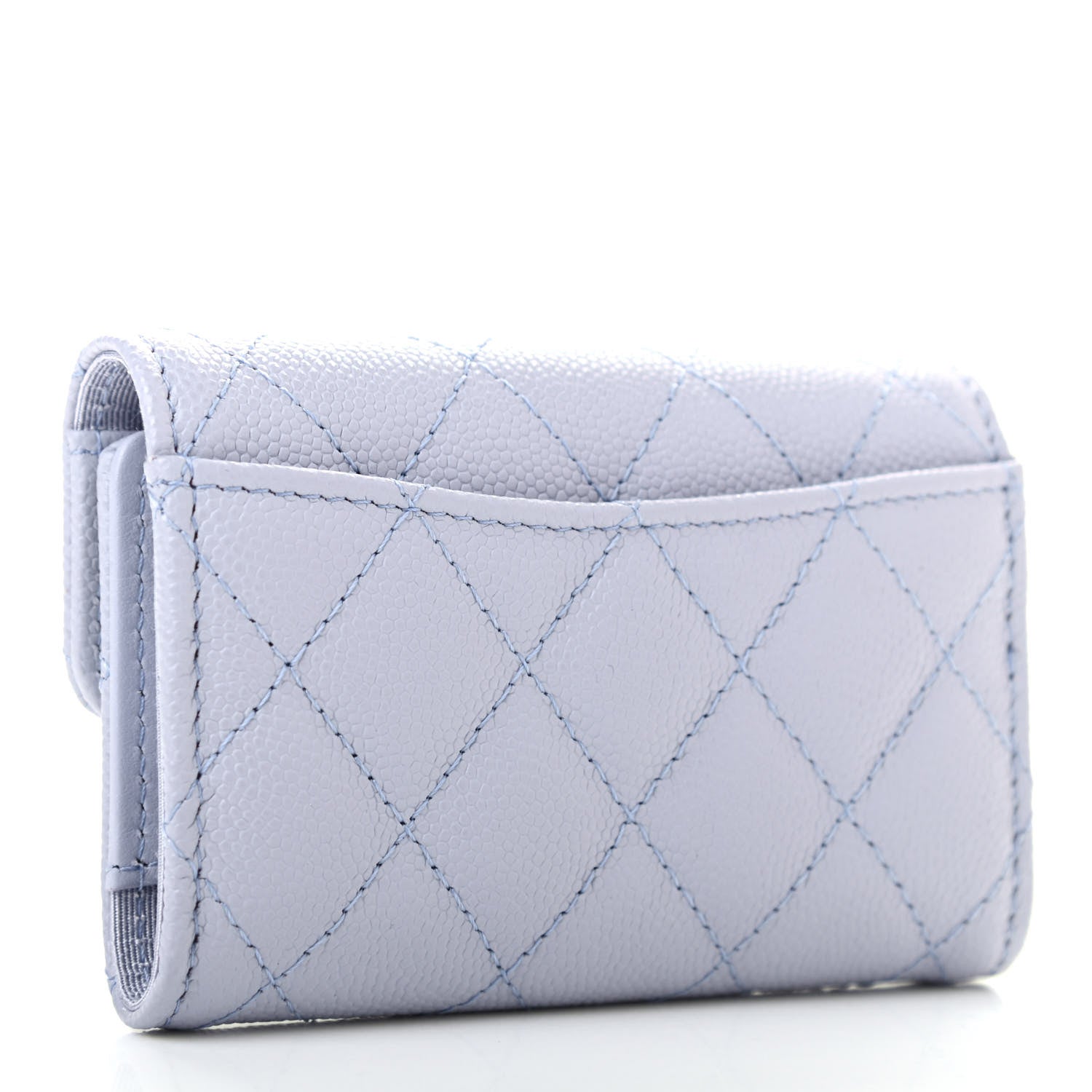Chanel Caviar Quilted Classic 4 Key Holder Wallet Light Purple 3 of 8