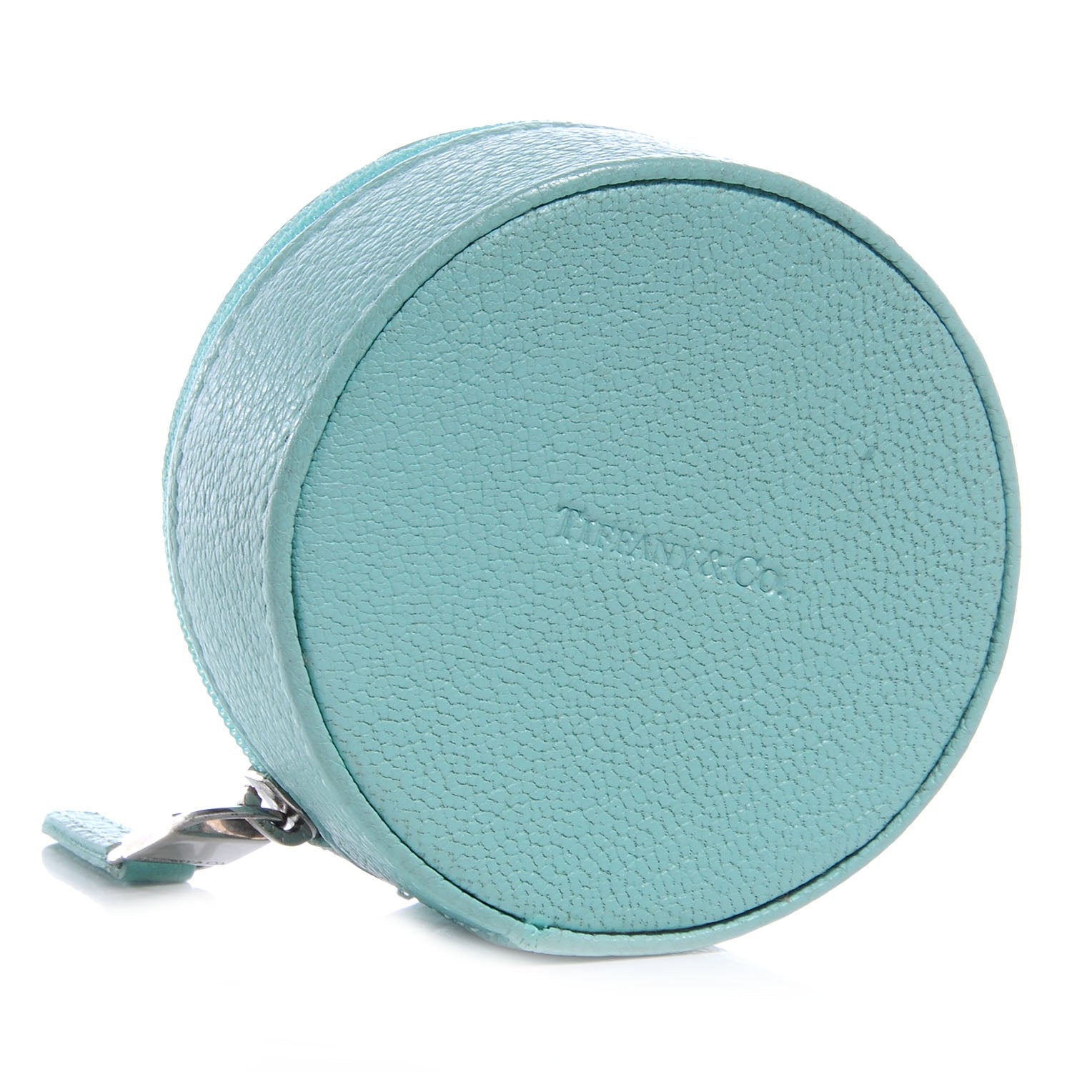 Tiffany Grain Leather Ultrasuede Lining Jewelry Case 4 of 7