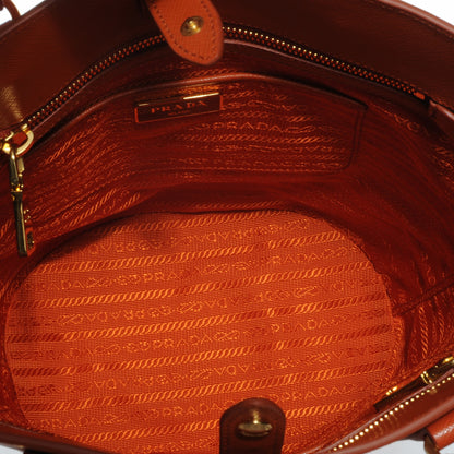 Prada Saffiano Lux Bucket Tote Papaya 6 of 9