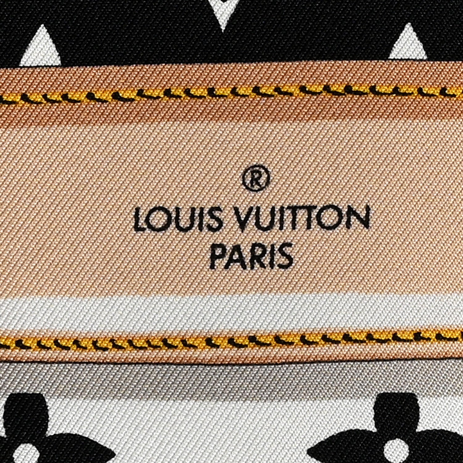 Louis Vuitton Silk Monogram Confidential Square Scarf Black 2 of 3