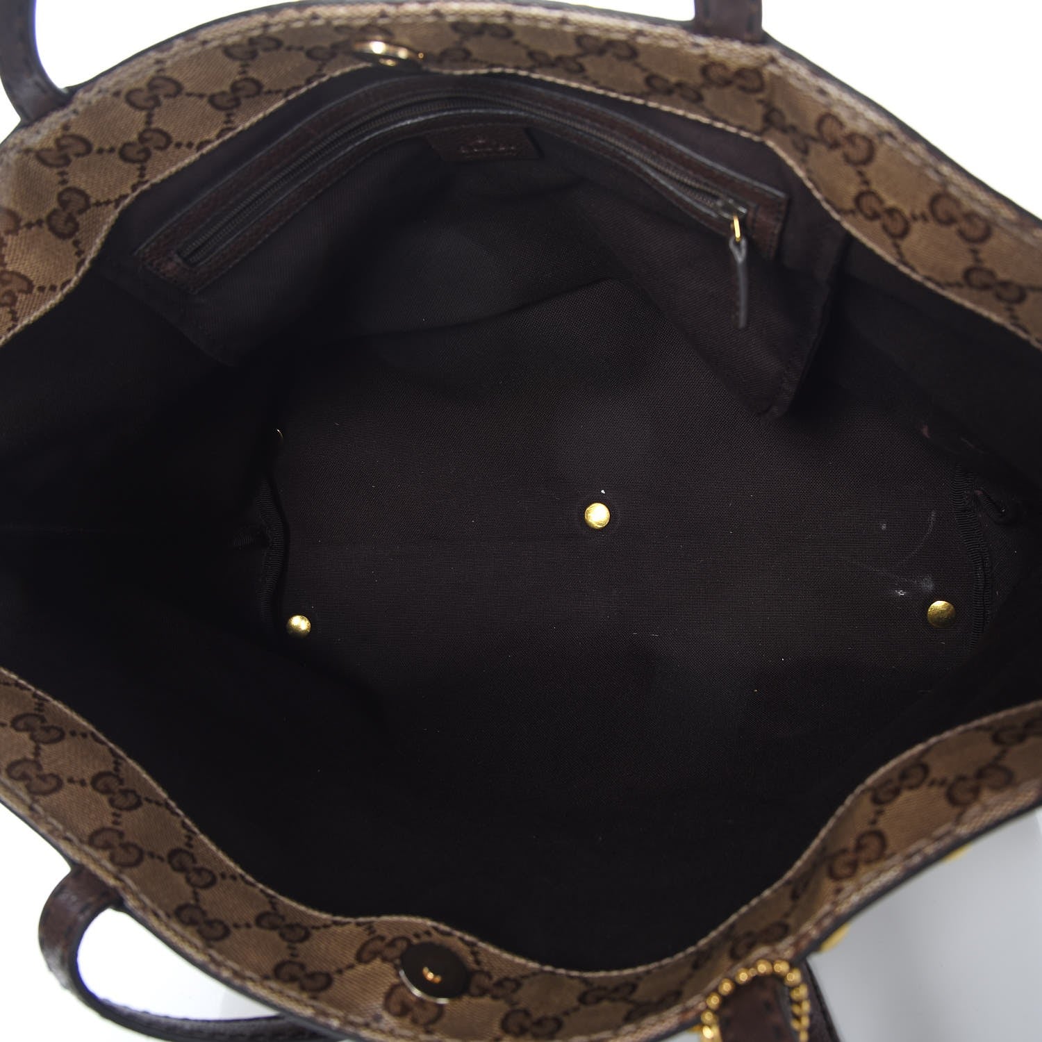 Gucci Crystal Monogram Medium Babouska Shopping Tote Dark Brown 9 of 11