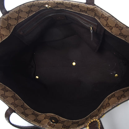 Gucci Crystal Monogram Medium Babouska Shopping Tote Dark Brown 9 of 11