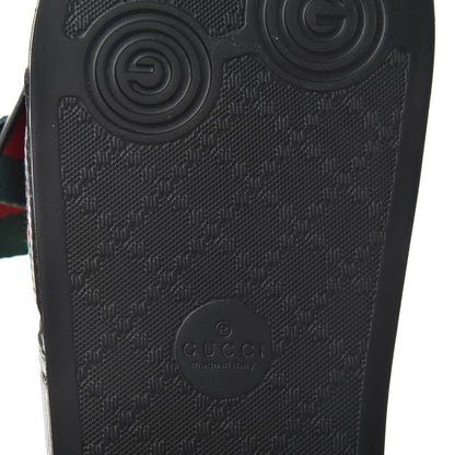 Gucci Satin Web Bow Slide Sandals 38 Black 9 of 11
