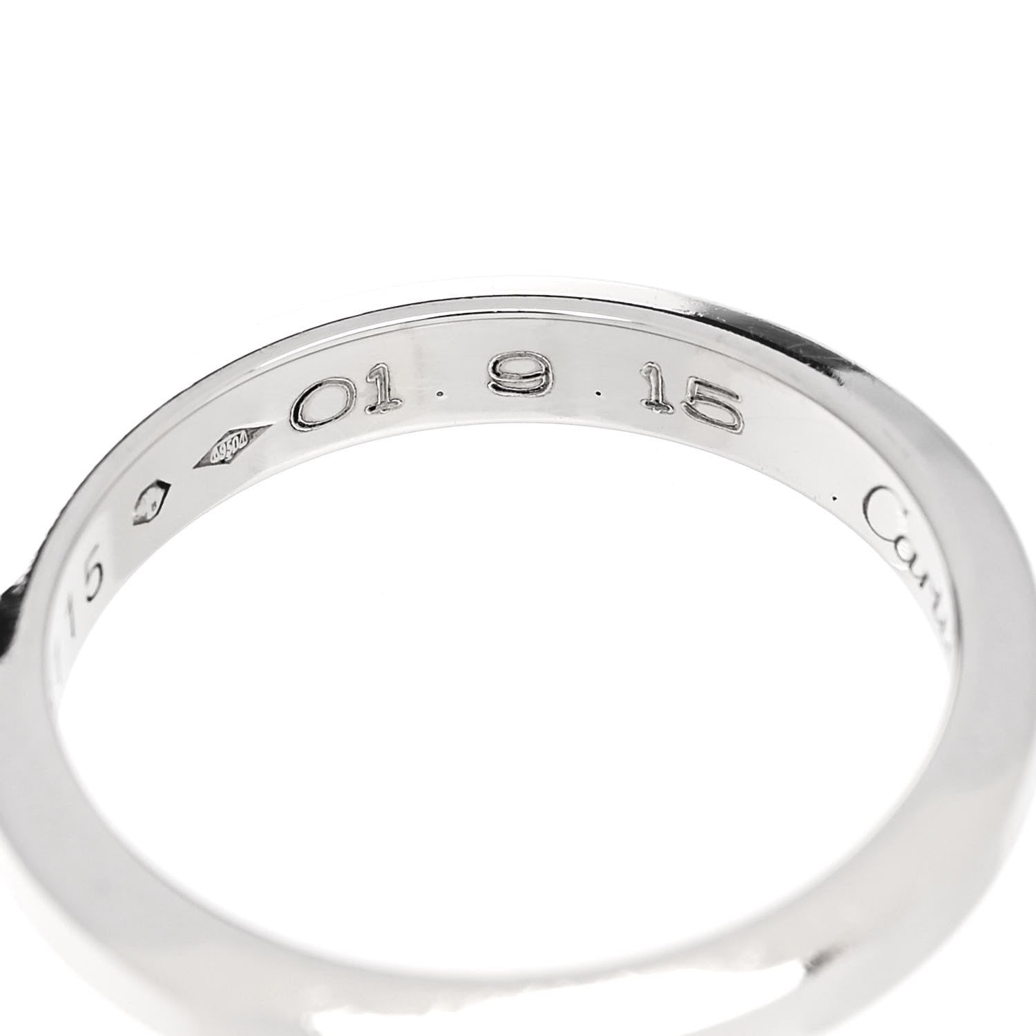 Cartier Platinum 3mm Declaration Wedding Band Ring 49 5 4 of 6