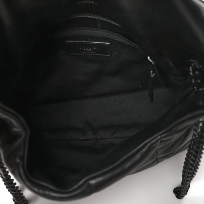 Saint Laurent Lambskin Quilted Small Loulou Puffer Monogram Chain Satchel Black 5 of 7