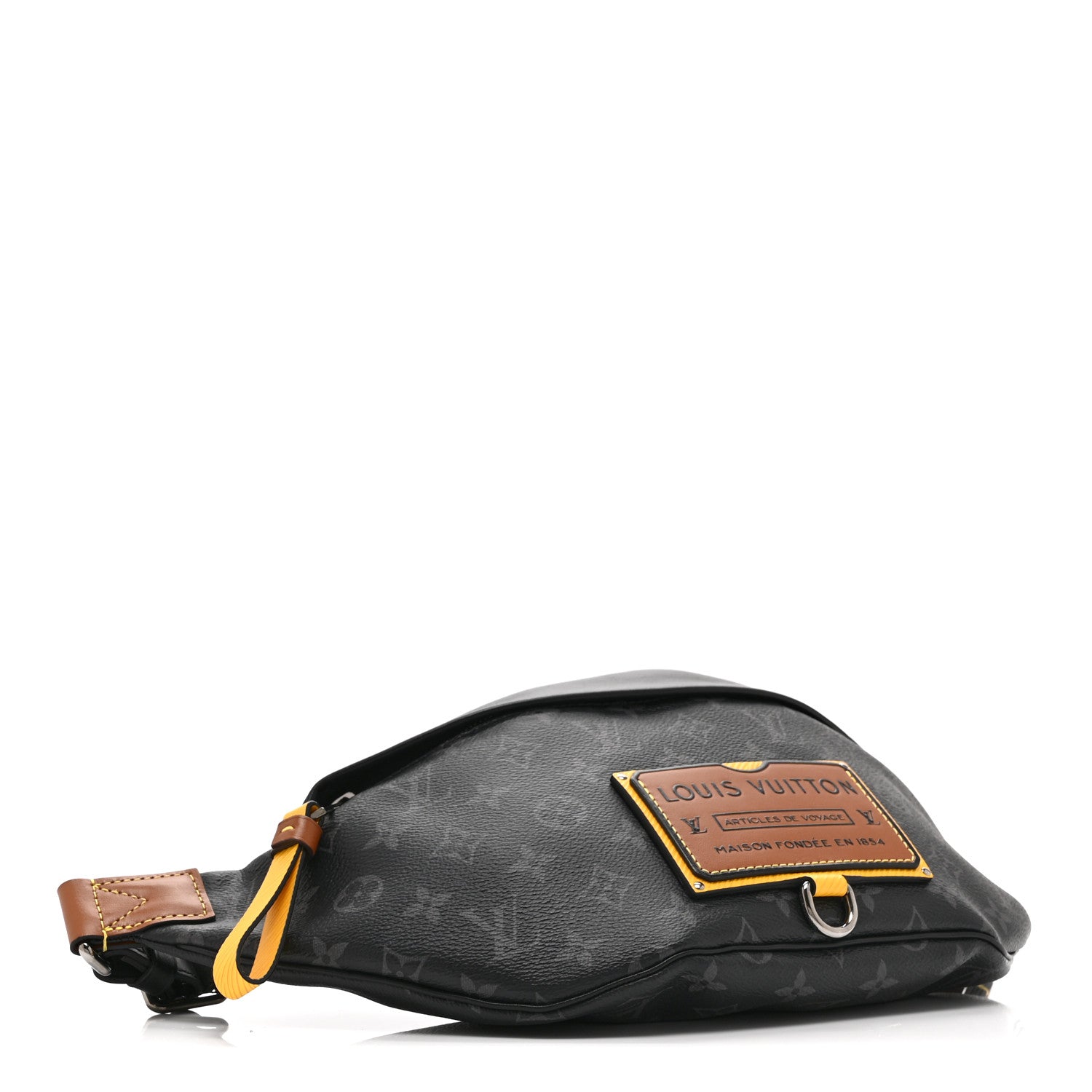 Louis Vuitton Monogram Eclipse Epi Gaston Label Discovery Bumbag Black Savan Yellow 4 of 9