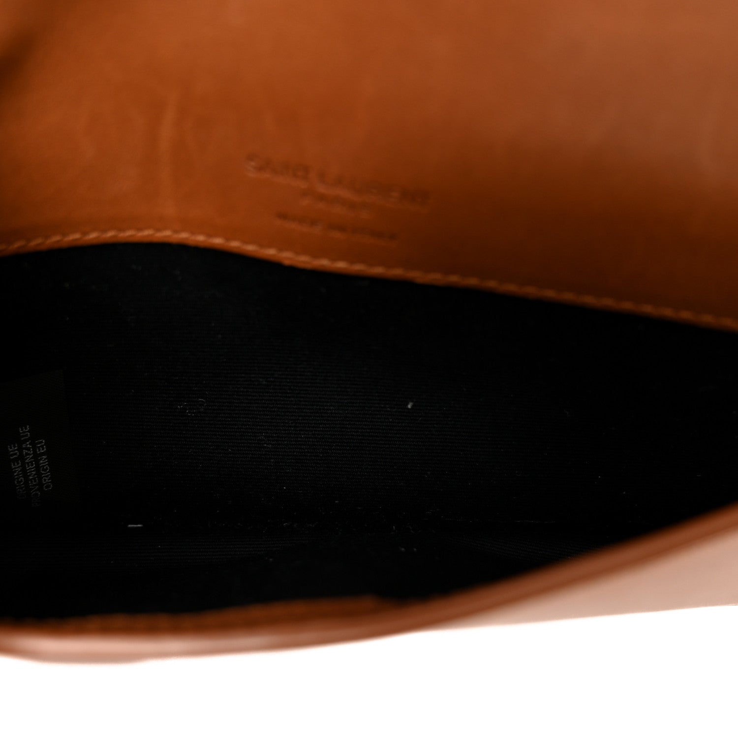 Saint Laurent Shearling Monogram Phone Holder Crossbody Brown 5 of 10