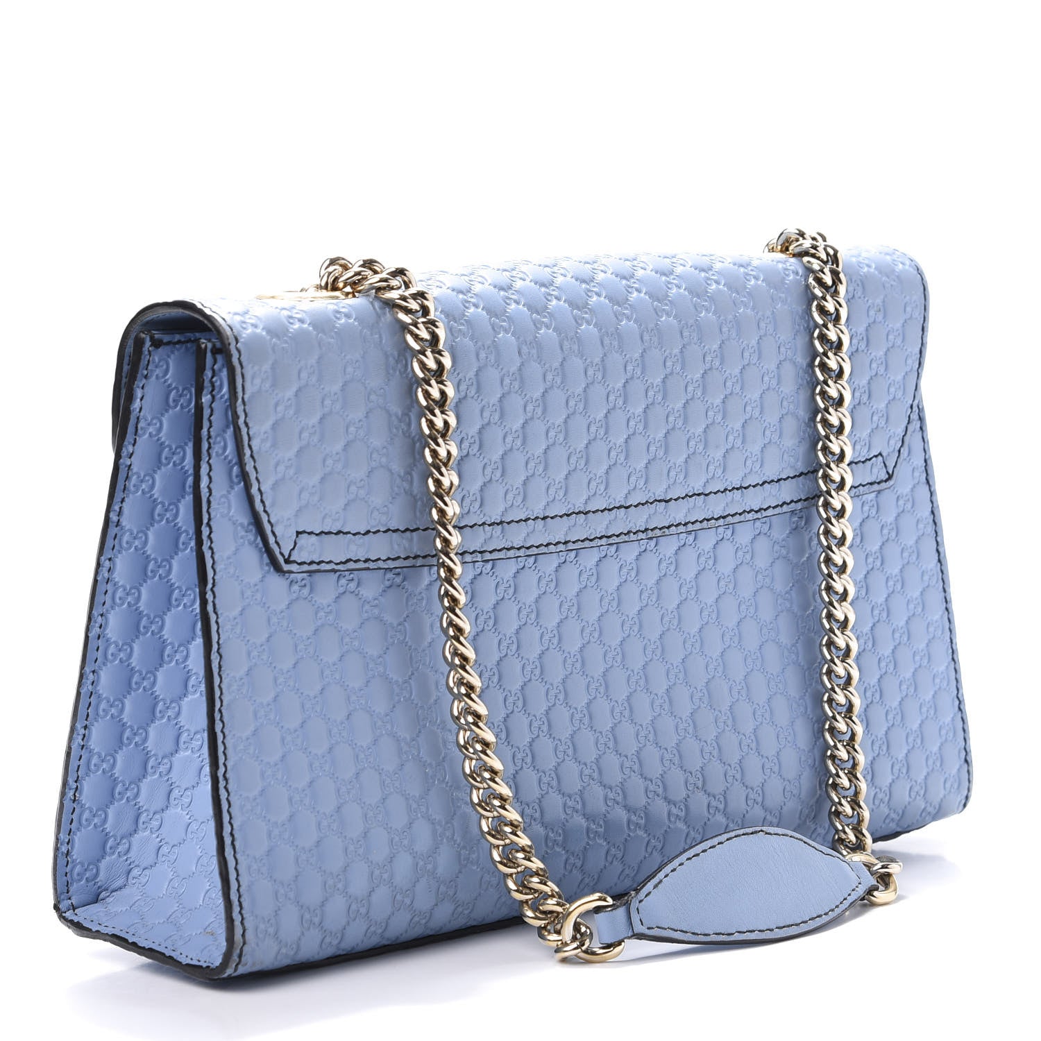 Gucci Microguccissima Medium Emily Chain Shoulder Bag Mineral Blue 3 of 13