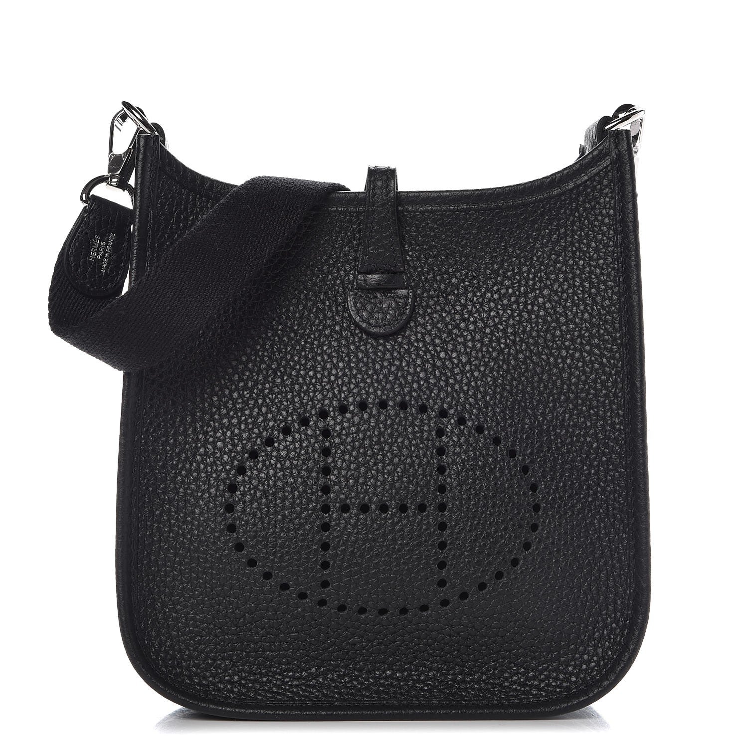 Hermes Taurillon Clemence Evelyne TPM Black 1 of 9