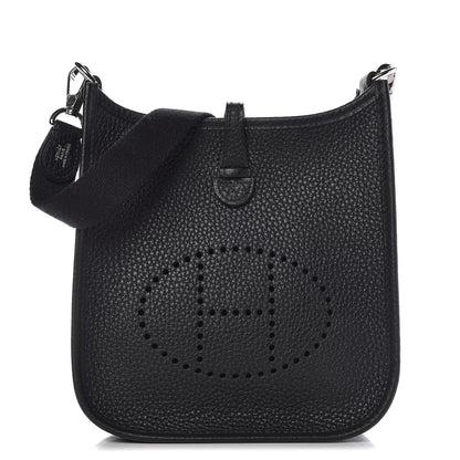 Hermes Taurillon Clemence Evelyne TPM Black 1 of 9