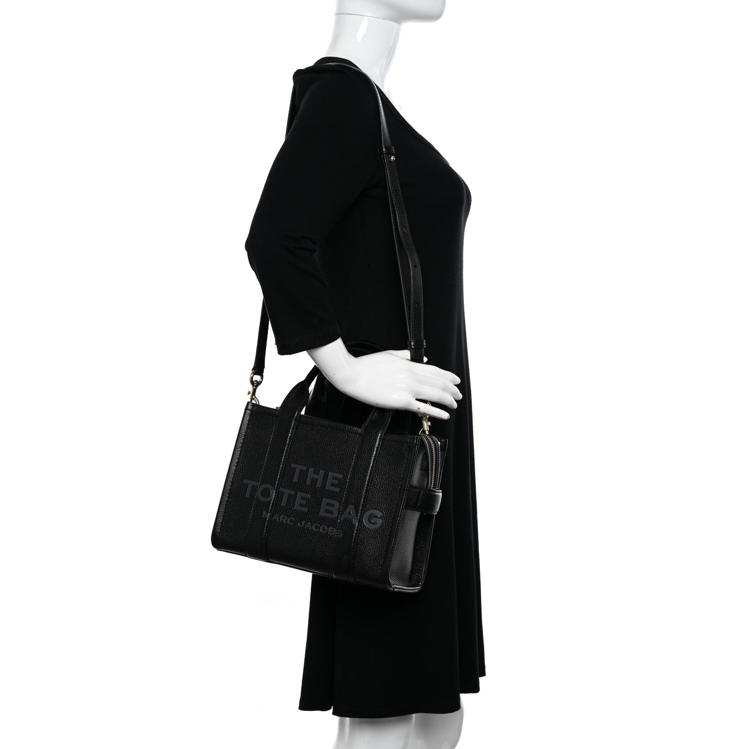 Marc Jacobs Grained Calfskin Micro The Tote Bag Black 2 of 10