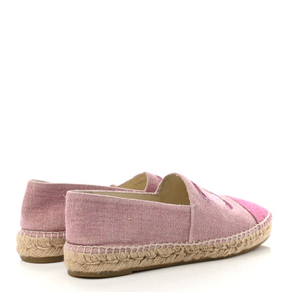 Chanel Toile Sequin CC Espadrilles 39 Pink Dark Pink 4 of 8