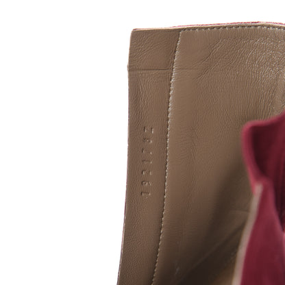Hermes Suede Goatskin Saint Germain Ankle Boots 37.5 Orange Solaire 9 of 13