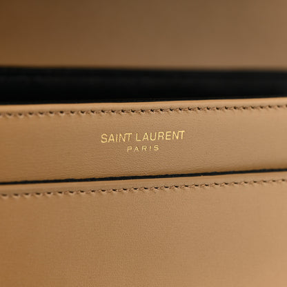 Saint Laurent Box Calfskin Monogram Medium Solferino Satchel Natural Tan 7 of 12