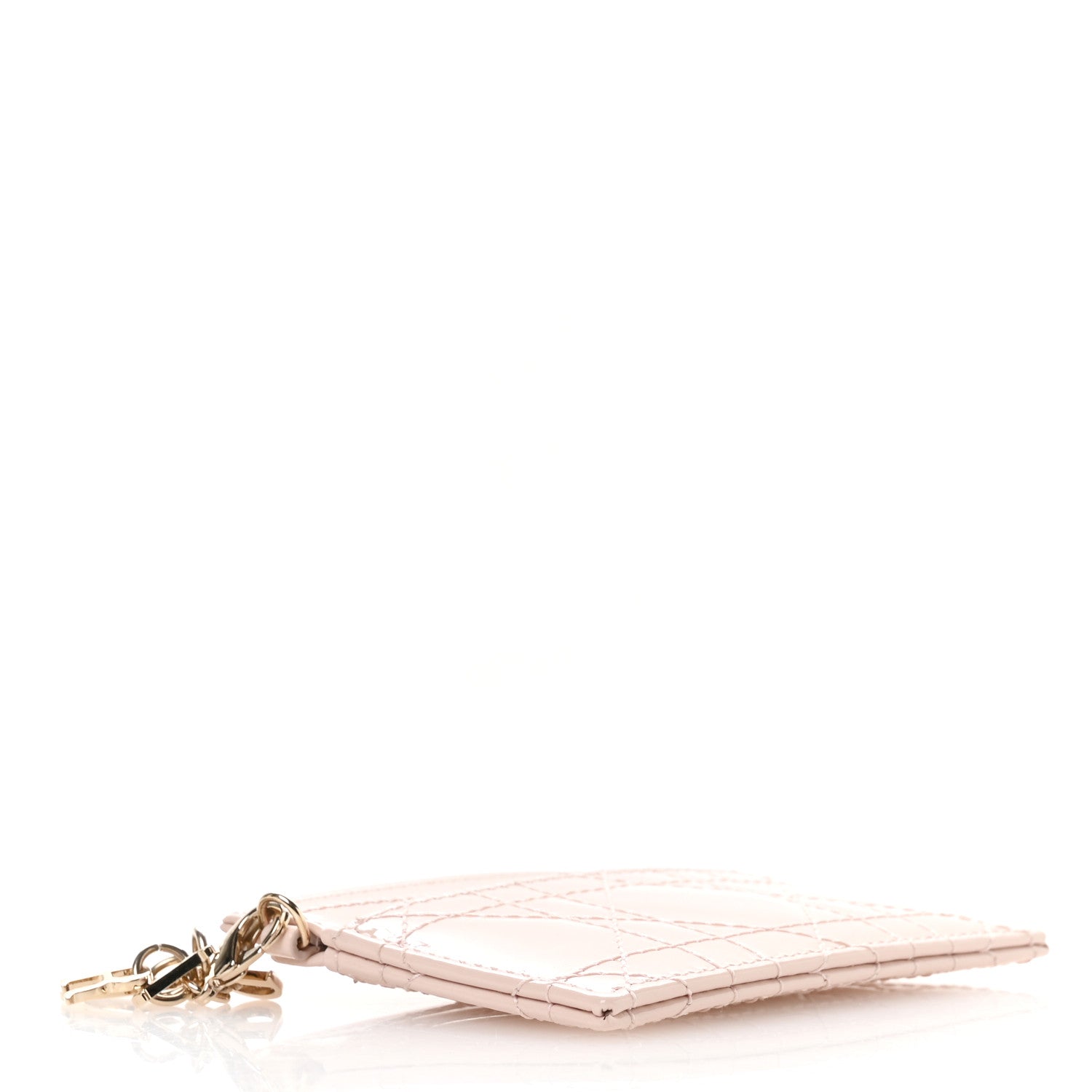 Christian Dior Patent Cannage Lady Dior Card Holder Powder Pink 4 of 8