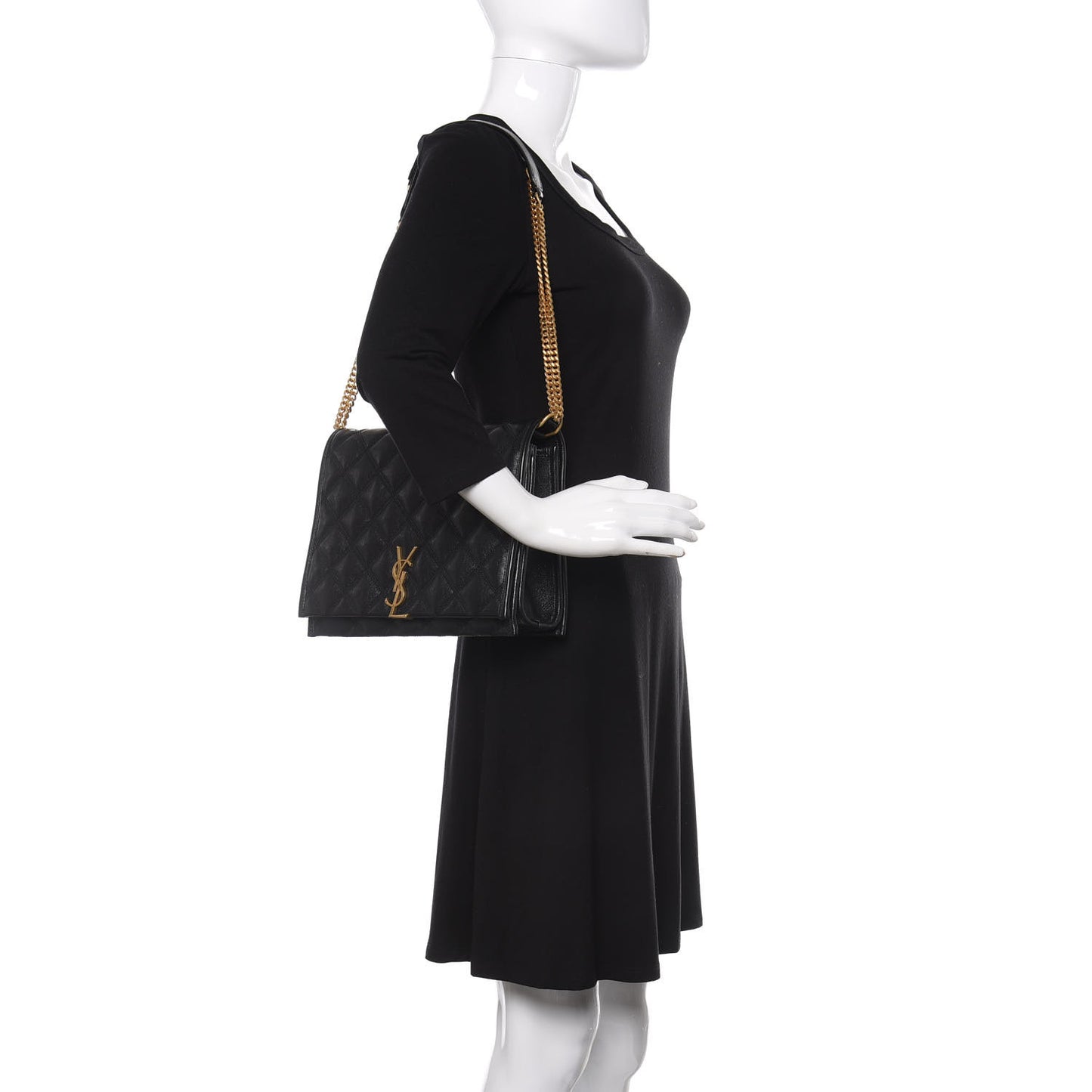 Lambskin Quilted Small Becky Chain Bag Black