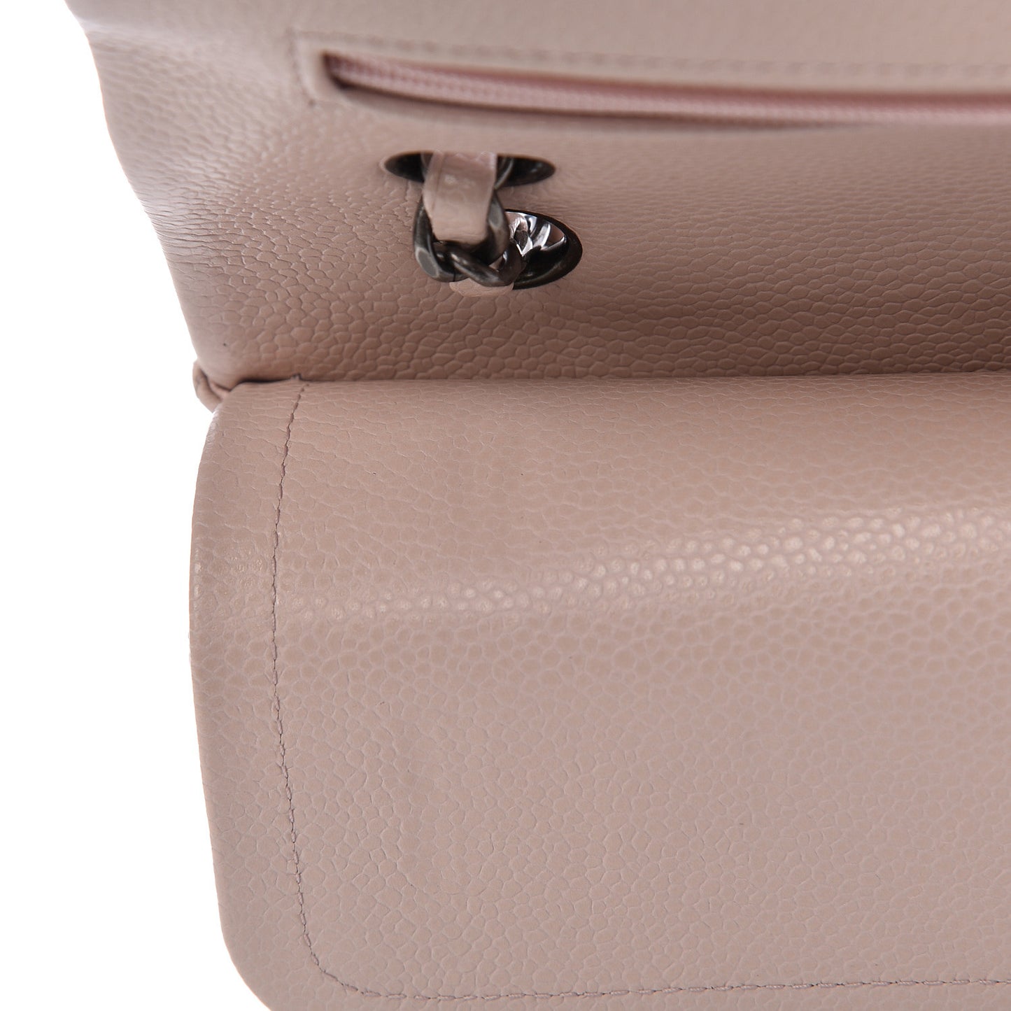Caviar Quilted Medium Double Flap Pink