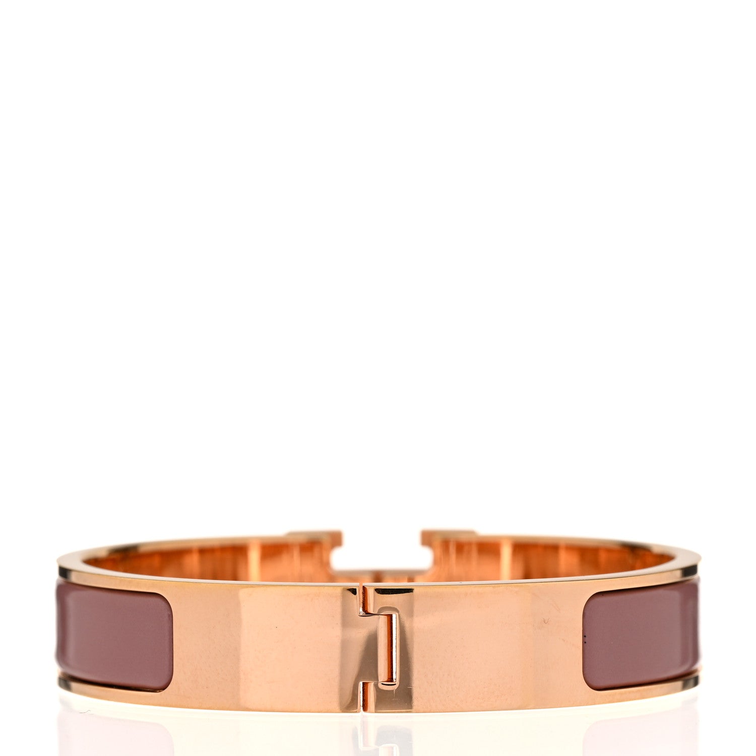 Hermes Enamel Narrow Clic Clac H Bracelet PM Rose Nacarat 3 of 5