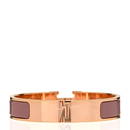 Hermes Enamel Narrow Clic Clac H Bracelet PM Rose Nacarat 3 of 5