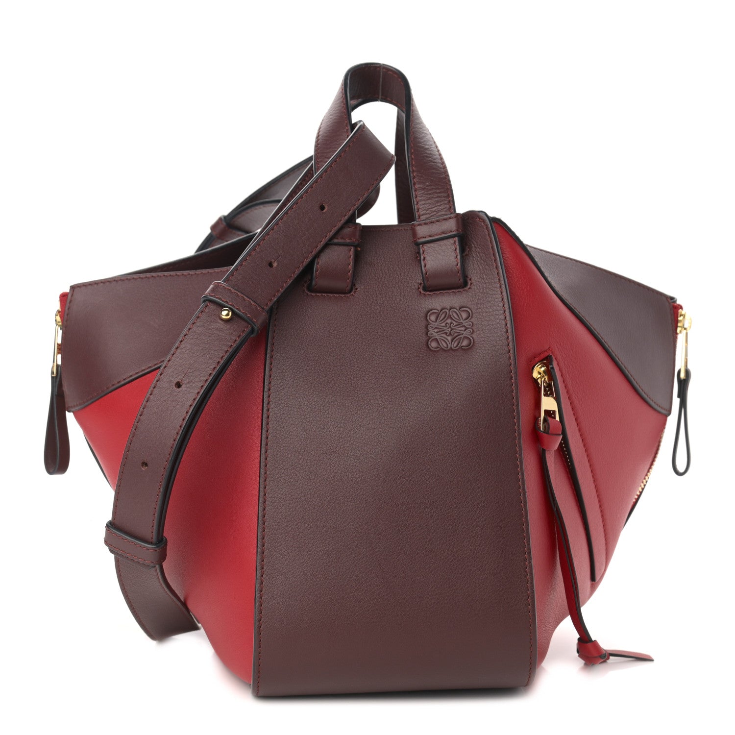 Loewe Calfskin Small Hammock Shoulder Bag Maroon Oxblood 1 of 10